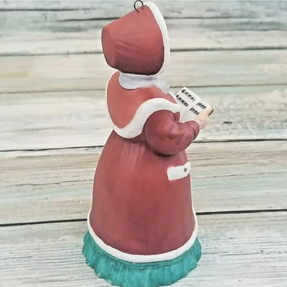 Vintage 1993 Lady Daphine Hallmark Cards Christmas Ornament Porcelain Bell